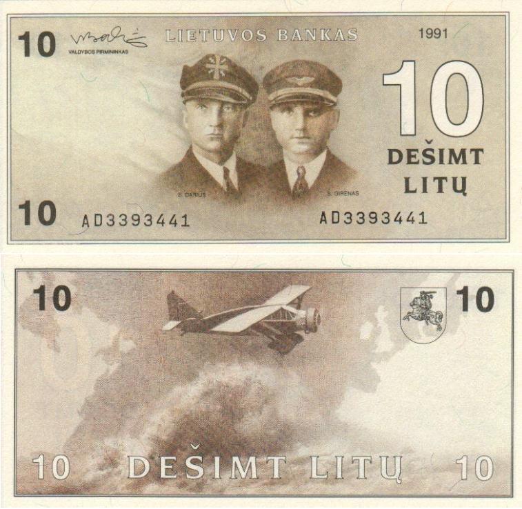 Lituano lit moneda Banderas de países