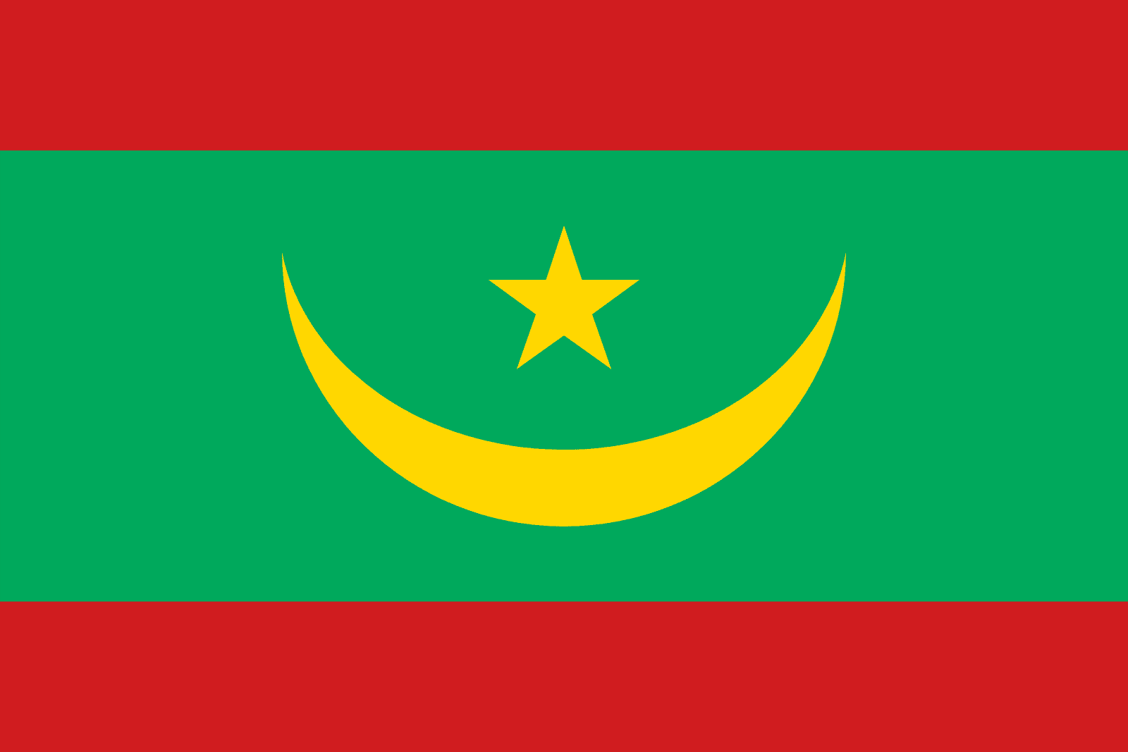 Bandiera MAURITANIA disponibile in diverse dimensioni