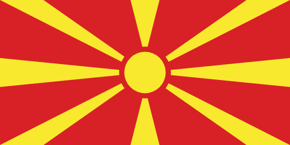 Bandera de Macedonia del Norte